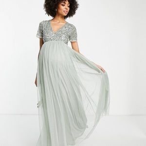 ASOS Maternity sage green dress size 10